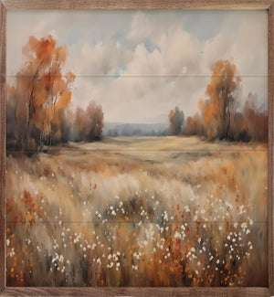 Autumn Field With Autumn Trees